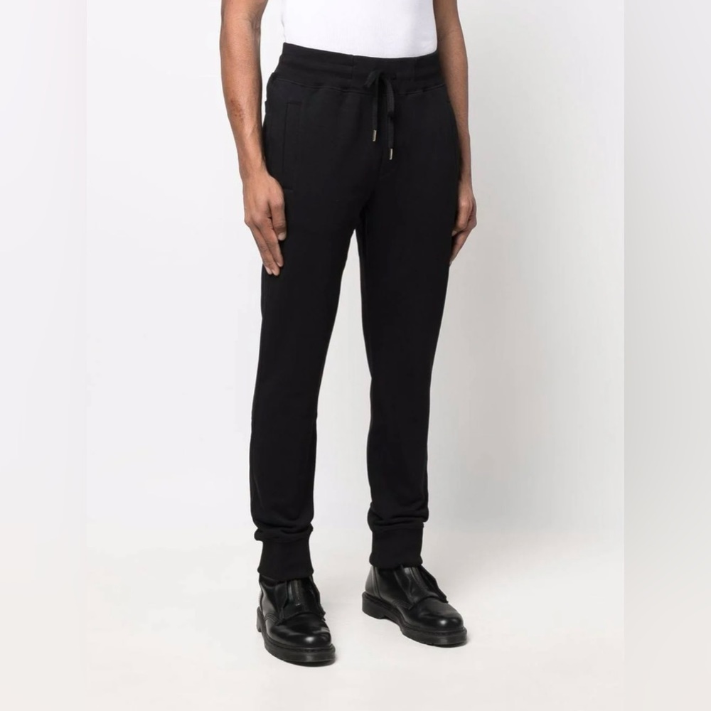 Fair Men Size Medium (31” X 29”) Versace Drawstring Joggers In Black 100% Cotton